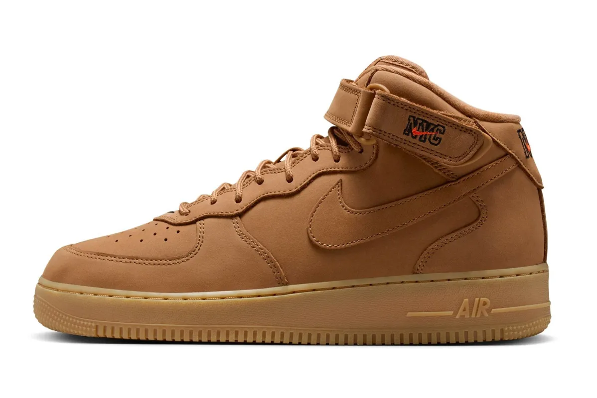 [715889-201] Mens Nike Air Force 1 Mid '07 Premium 'flax Nyc' made by Nike