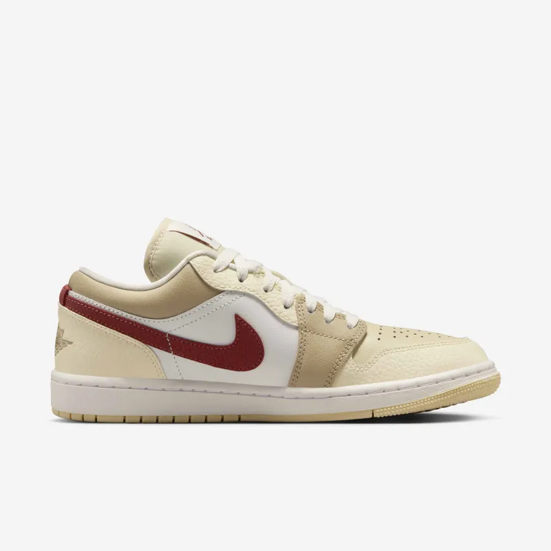 [hv6530-100] Womens Air Jordan Retro 1 Low Ce 'desert Khaki Red Sepia' made by Jordan