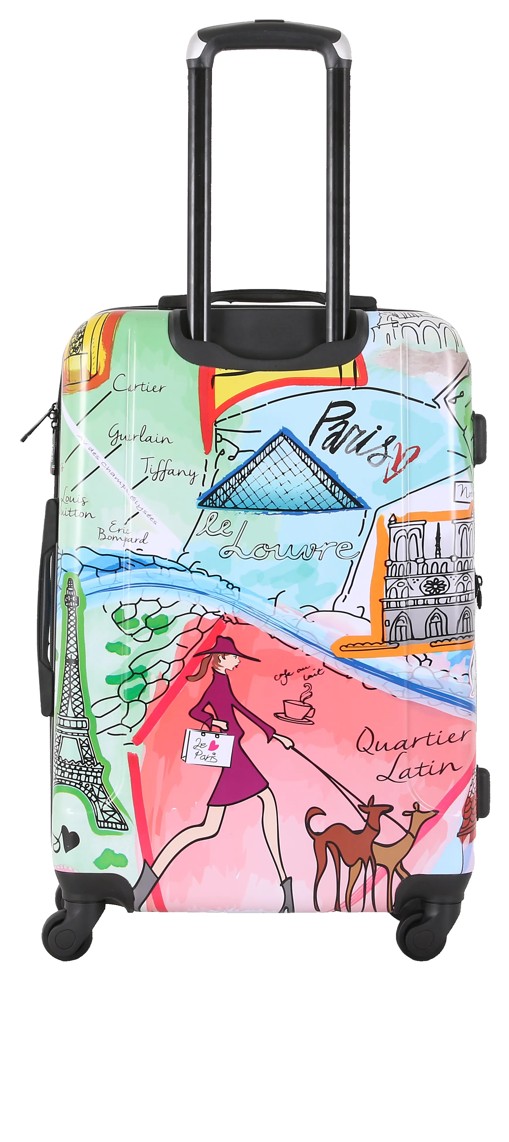 TUCCI Italy J'AIME PARIS 20" Carry-On Spinner Hardside Luggage – Compact Parisian Art for the Jet-Setter sold by Zulily product image thumbnail 2