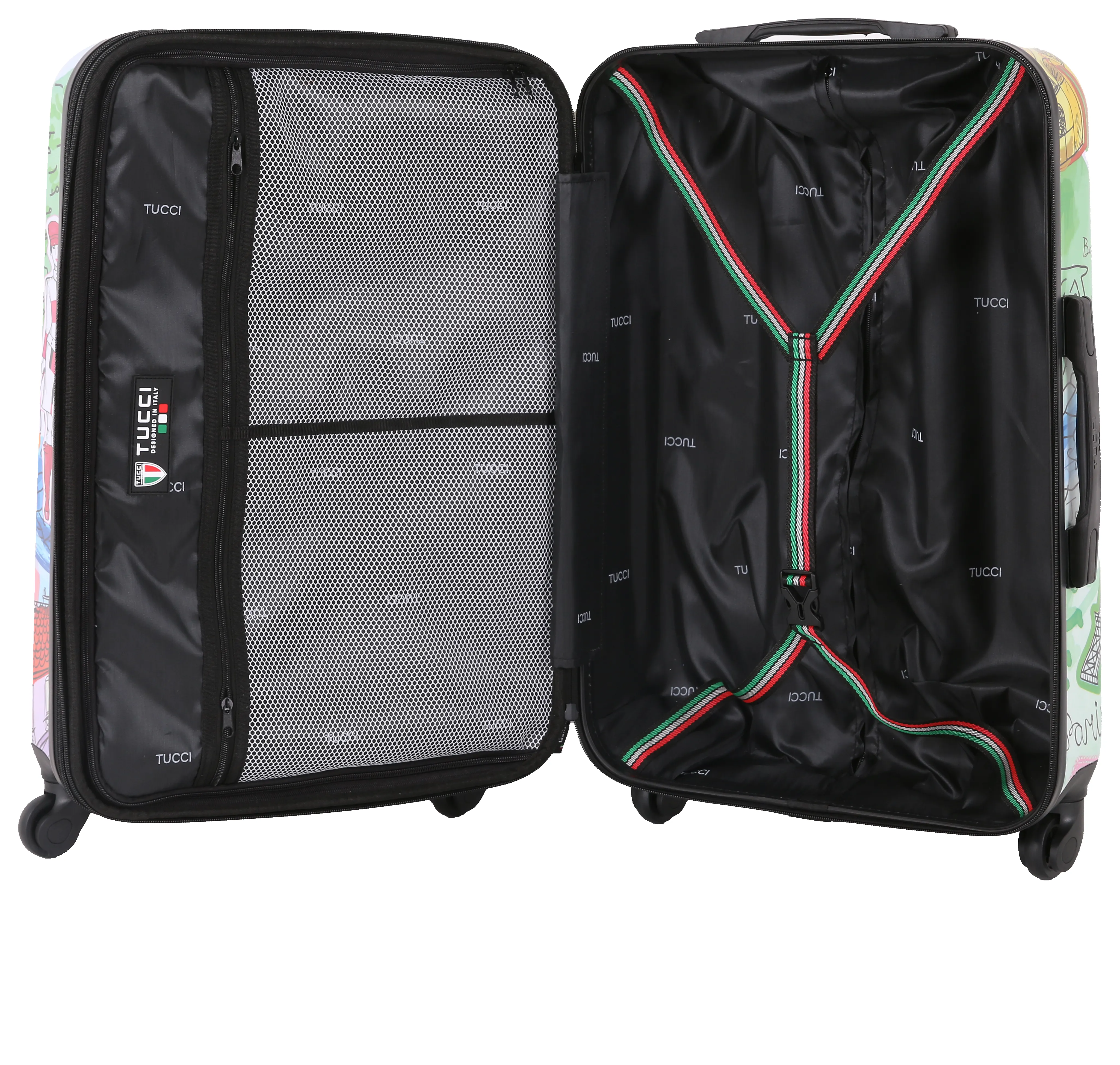 TUCCI Italy J'AIME PARIS 20" Carry-On Spinner Hardside Luggage – Compact Parisian Art for the Jet-Setter sold by Zulily product image thumbnail 3