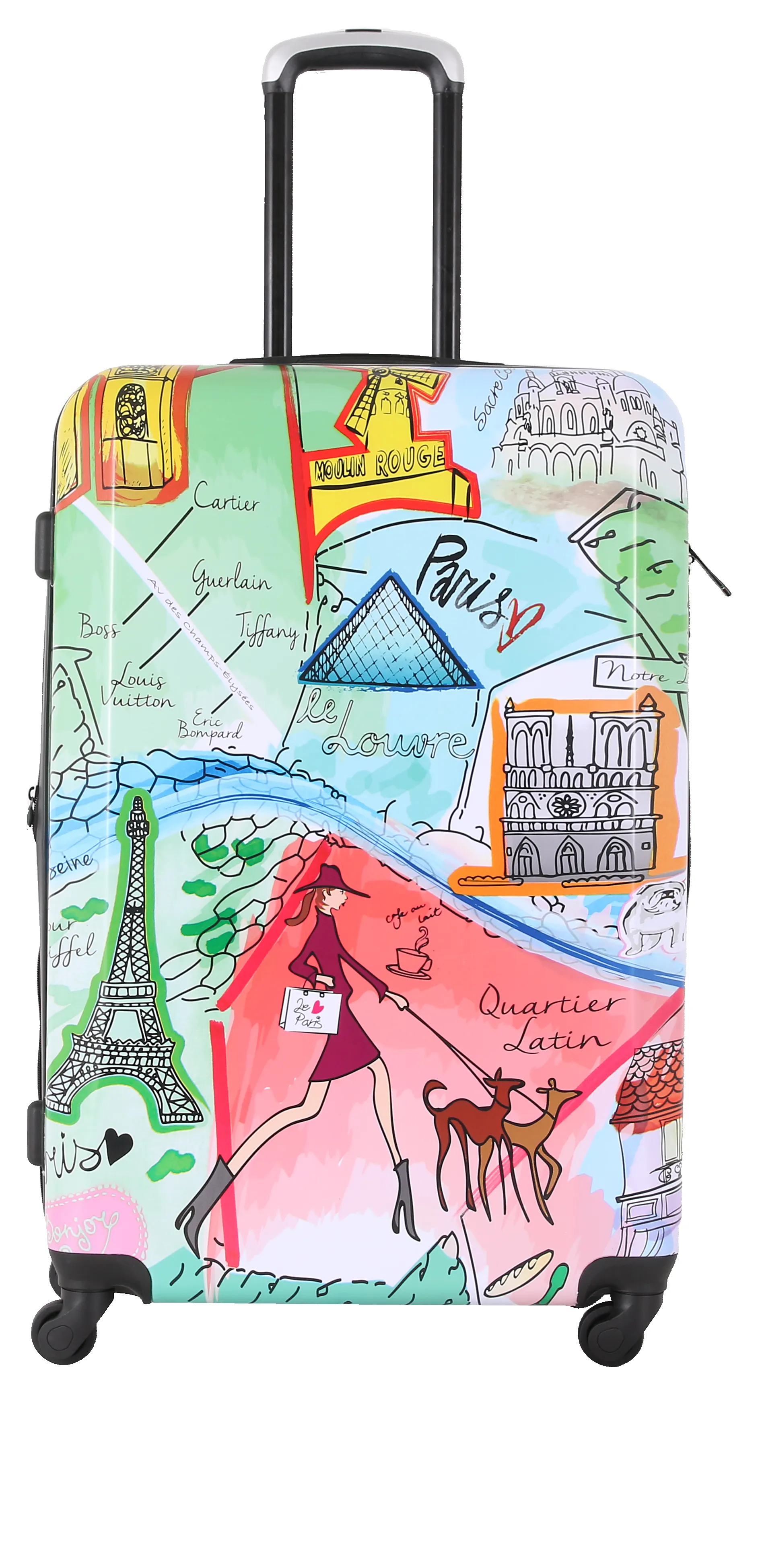 TUCCI Italy J'AIME PARIS 20" Carry-On Spinner Hardside Luggage – Compact Parisian Art for the Jet-Setter sold by Zulily
