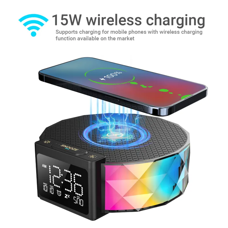 Ethos Thunder Charge Digital Display Wireless Charging Clock made by Zulily