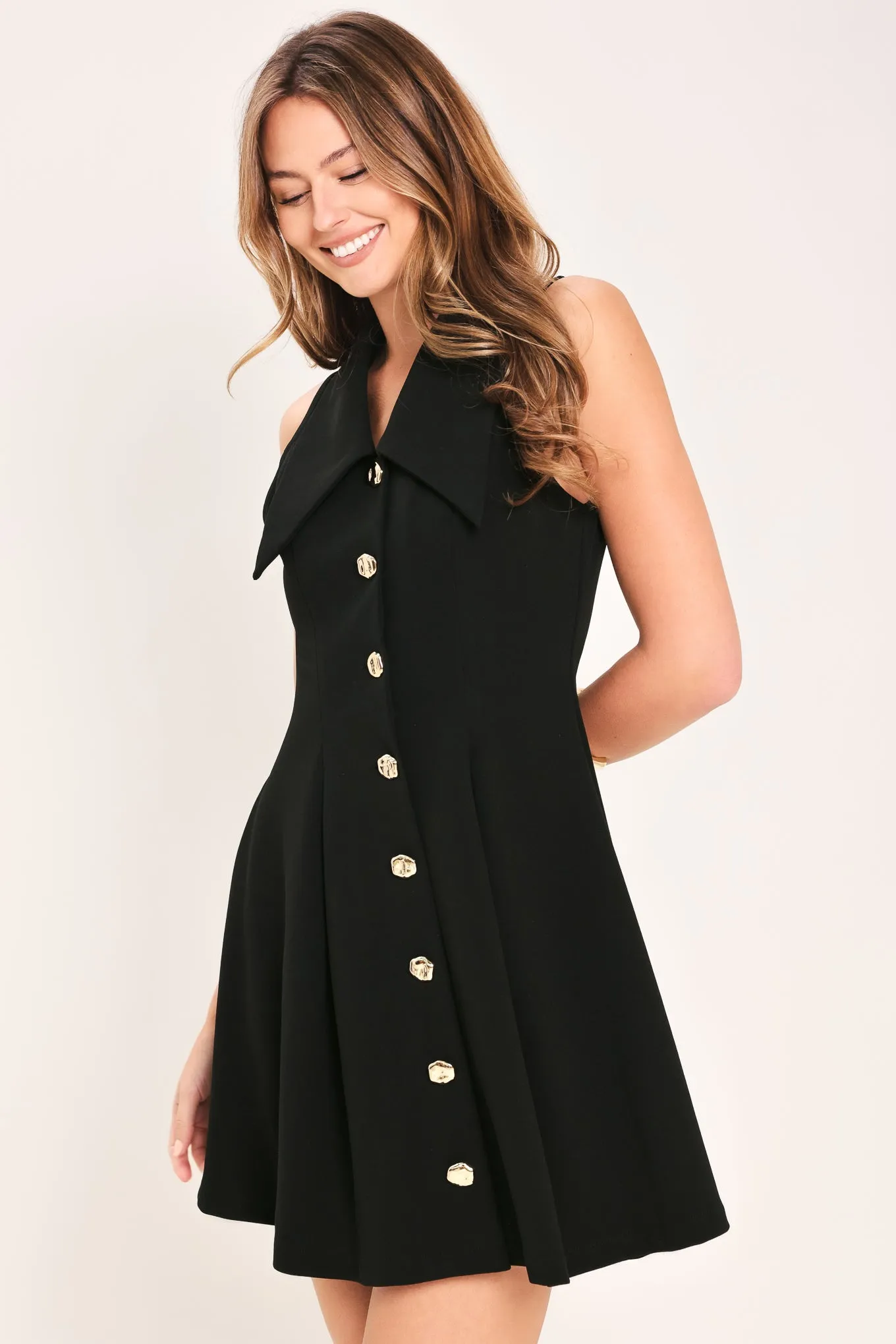 Fifth Avenue Black Woven Mini Dress sold by Zulily product image thumbnail 5