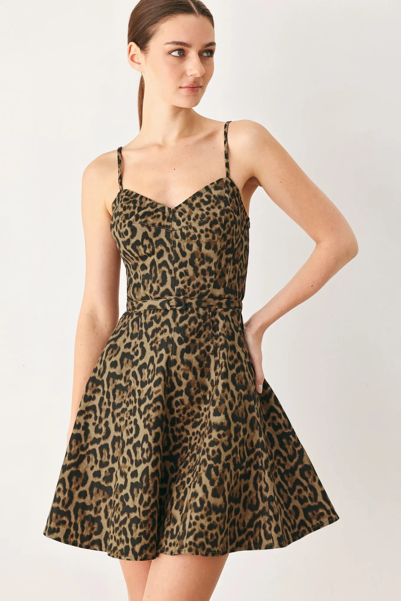 Leopard Sweetheart Woven Mini Dress sold by Zulily
