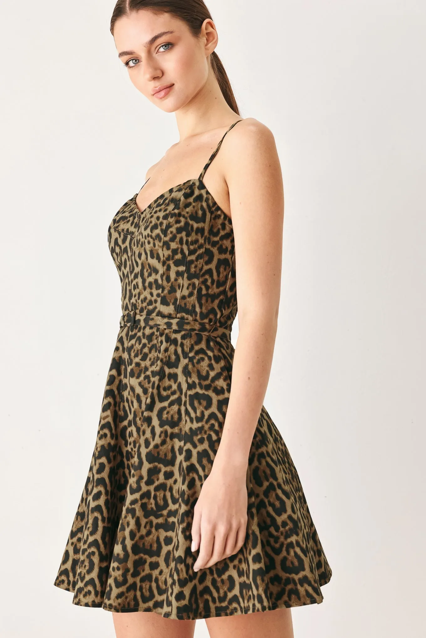 Leopard Sweetheart Woven Mini Dress sold by Zulily product image thumbnail 5