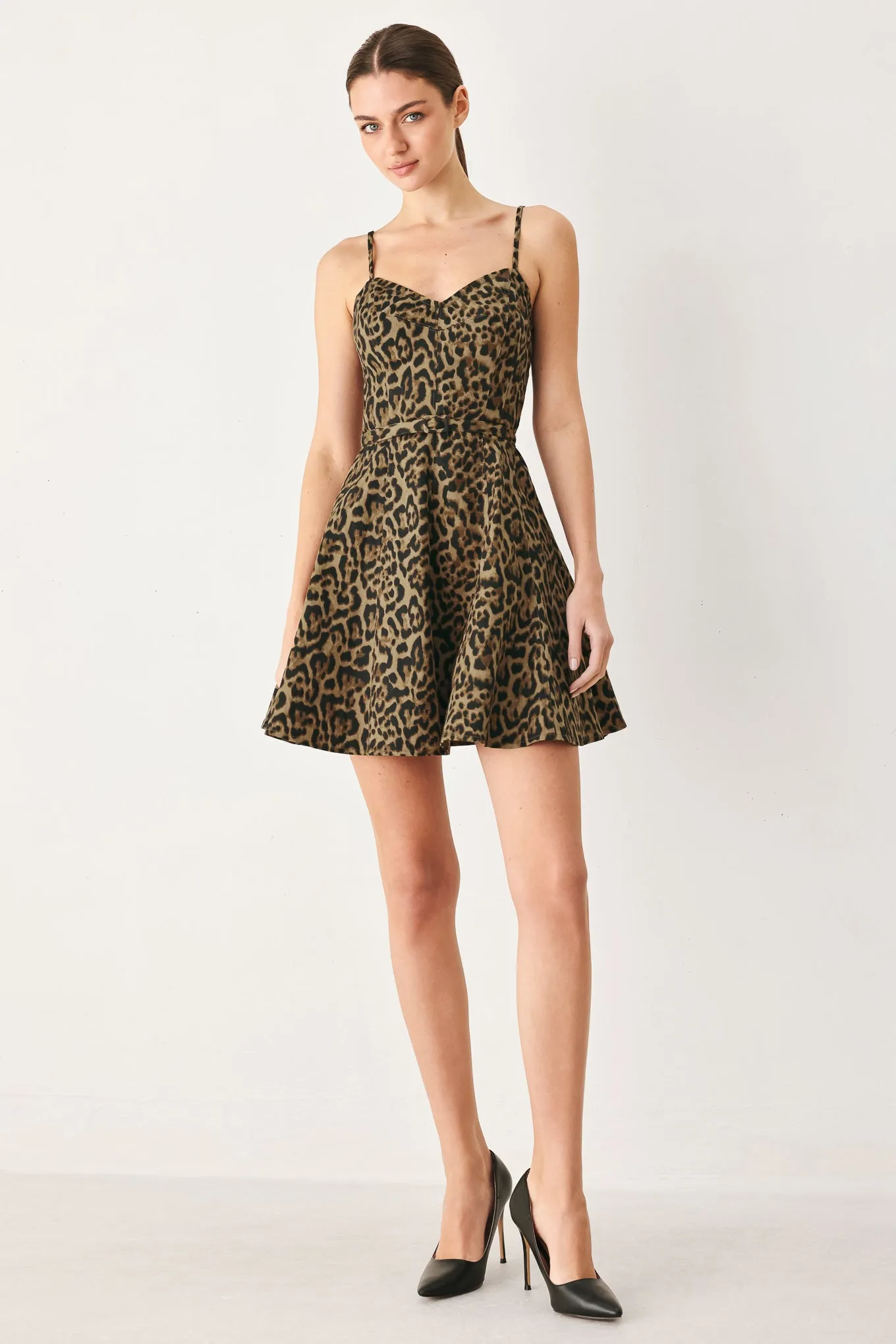 Leopard Sweetheart Woven Mini Dress sold by Zulily product image thumbnail 2