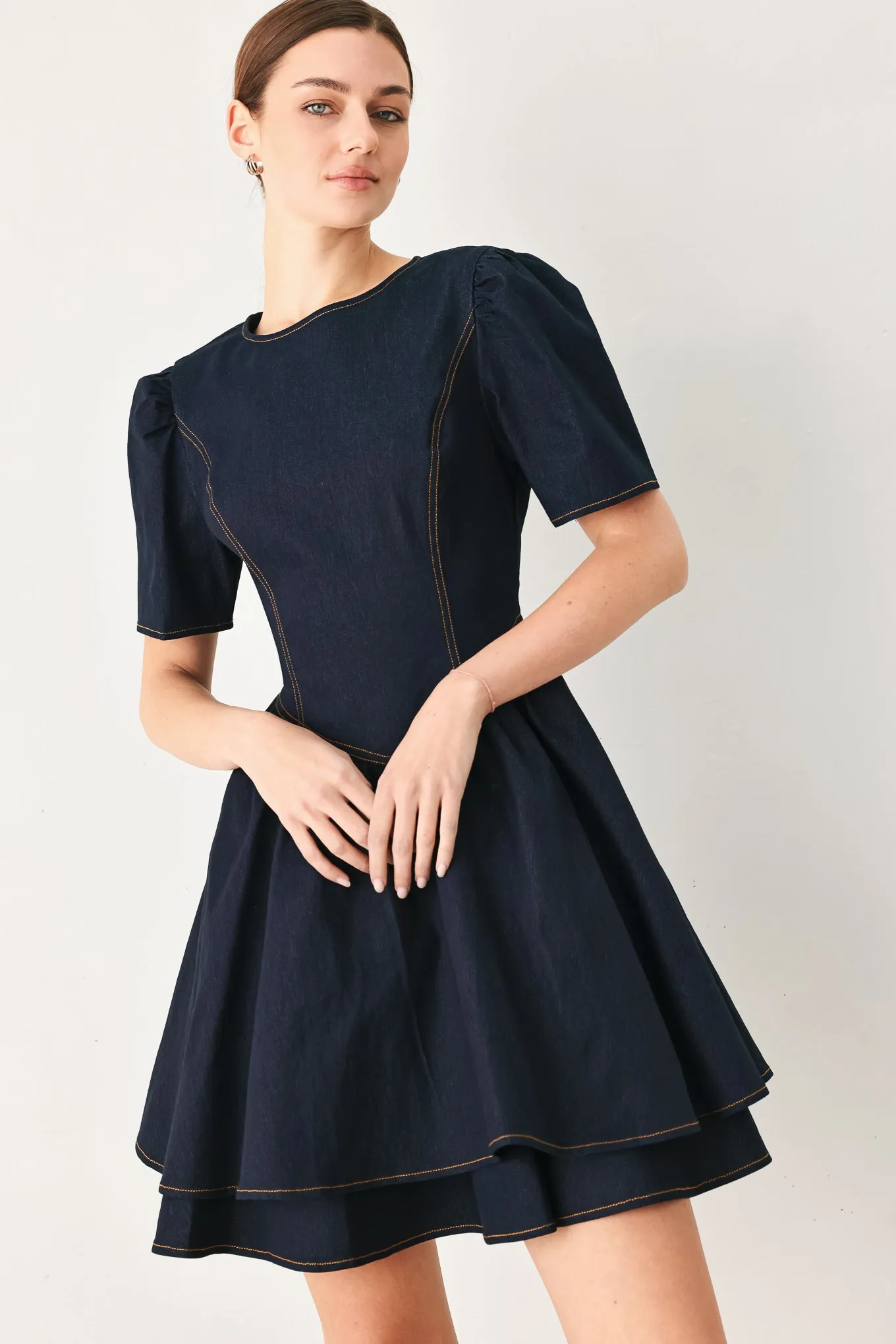 Sweet Indigo Denim Mini Dress sold by Zulily product image thumbnail 3