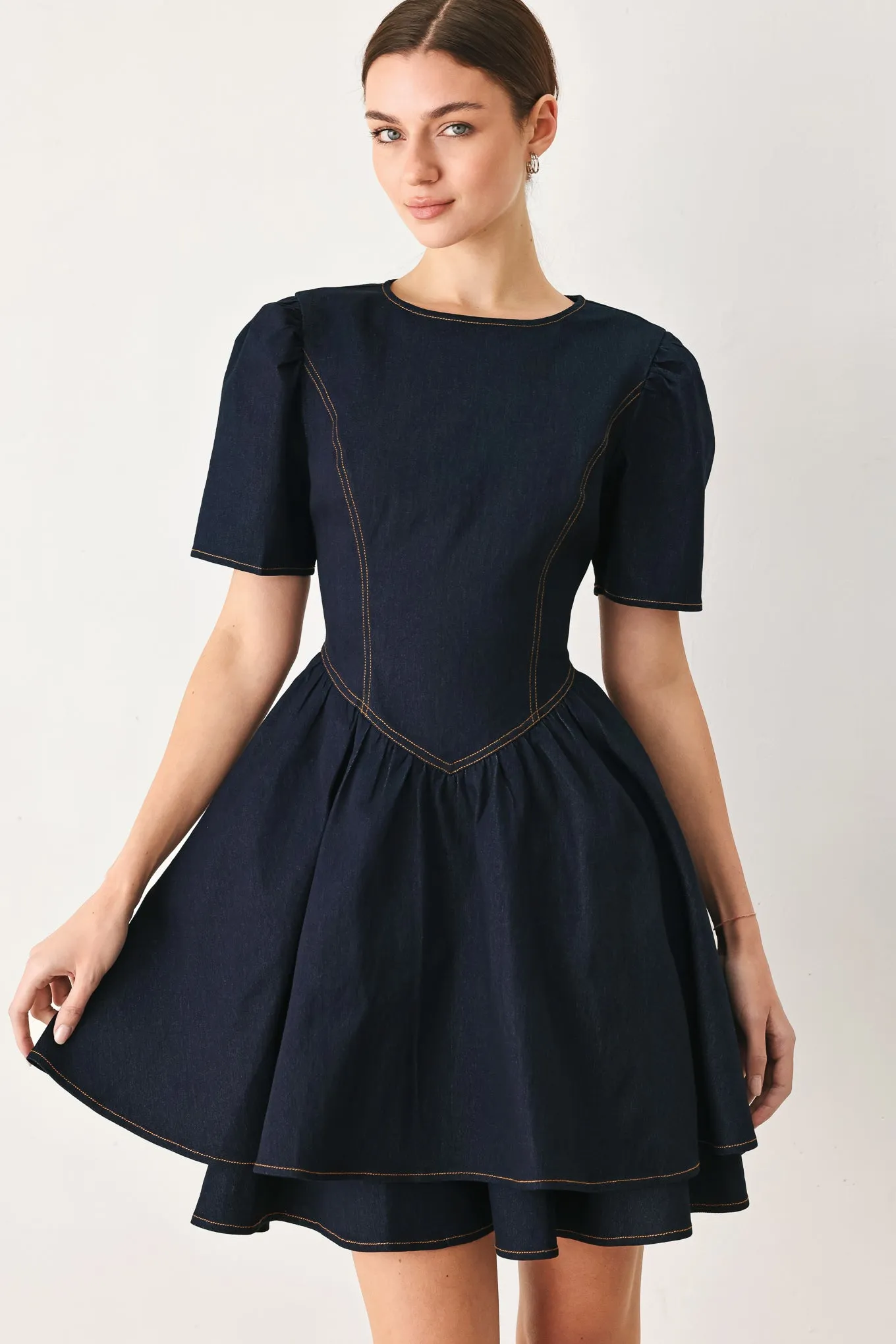 Sweet Indigo Denim Mini Dress sold by Zulily product image thumbnail 5