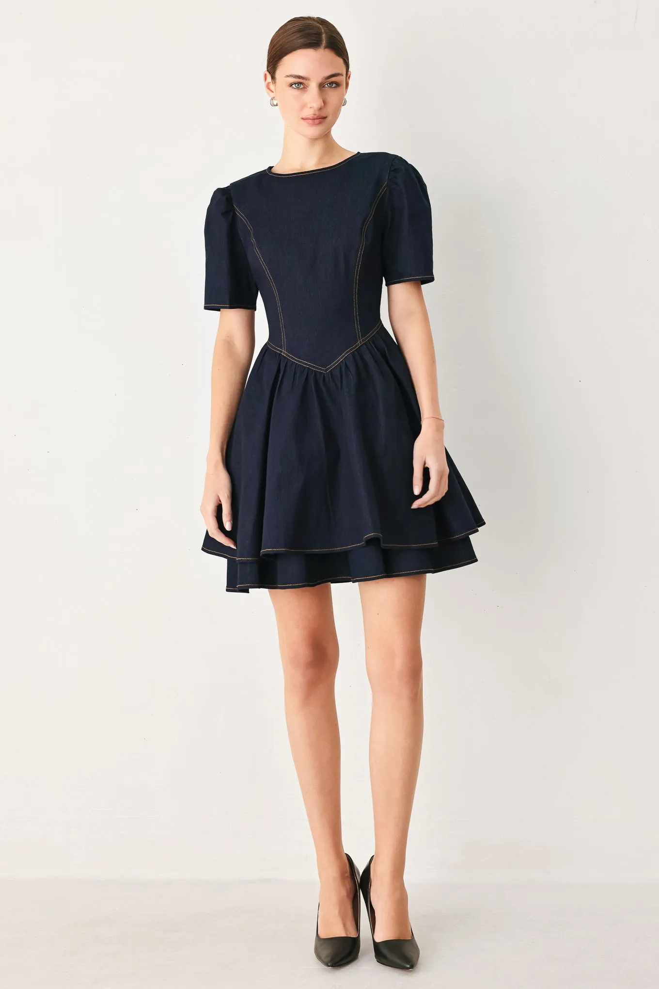 Sweet Indigo Denim Mini Dress sold by Zulily product image thumbnail 2