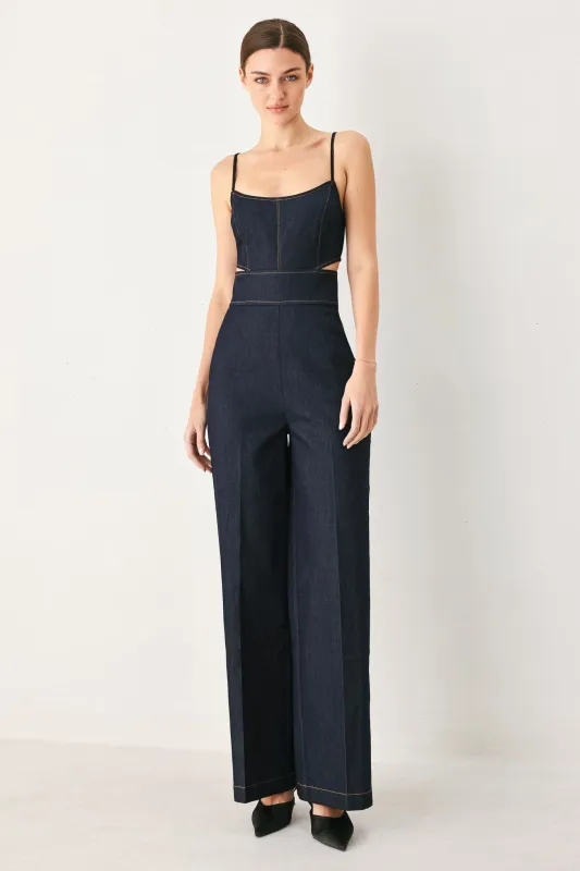 Lovely Muse Denim Jumpsuit made by Flying Tomato