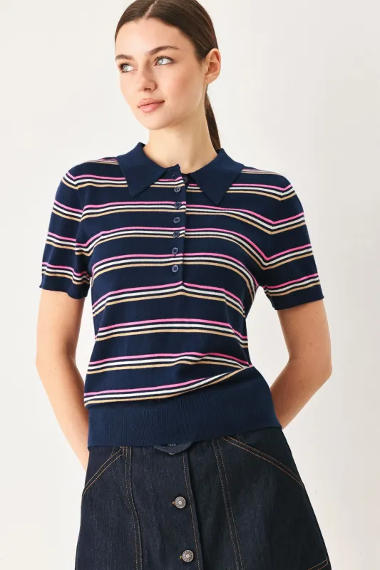 Pretty in Paradise Polo Top made by Flying Tomato