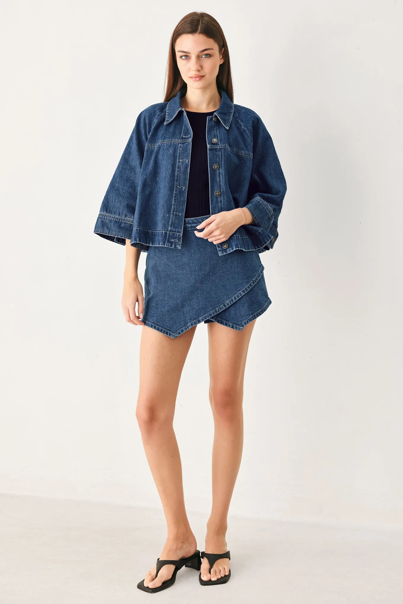 Asymmetric Denim Skort sold by Zulily product image thumbnail 5