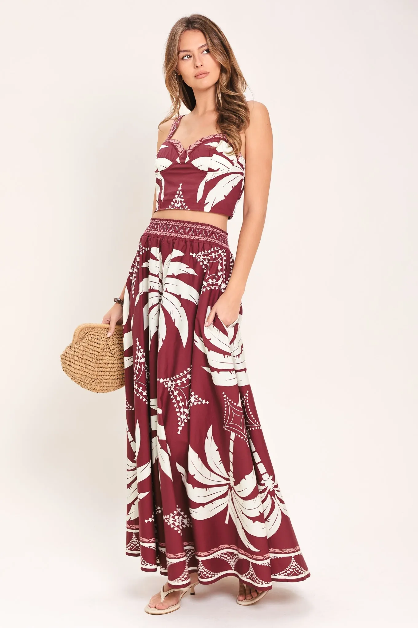 Paradise Charm Woven Top and Skirt Set sold by Zulily