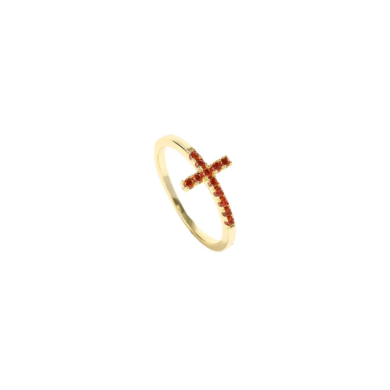 Birthstone Cross Ring made by Zulily