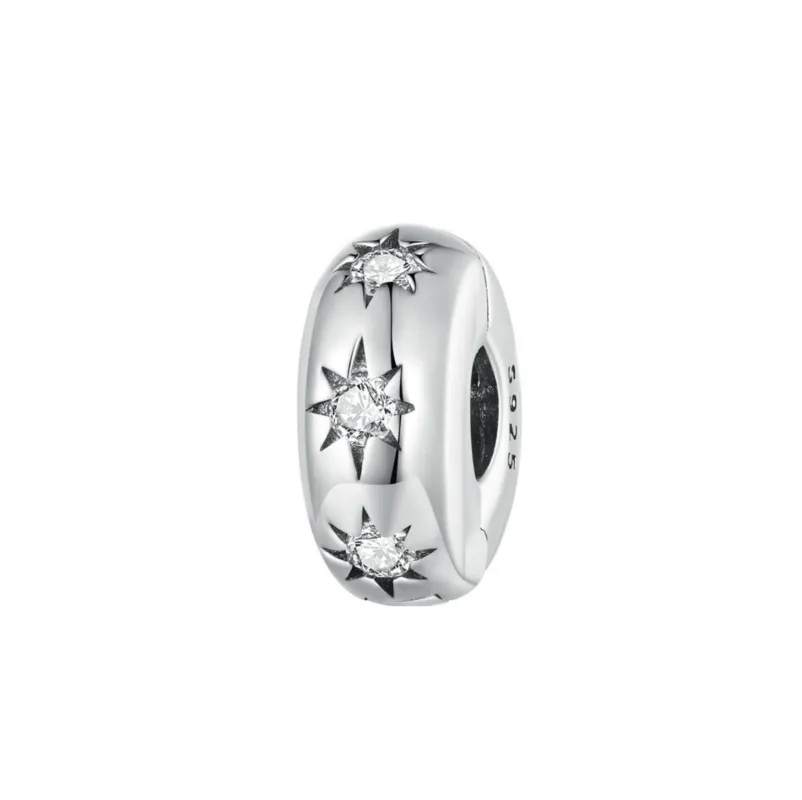 Sterling silver nothern star stopper bead charm made by Zulily