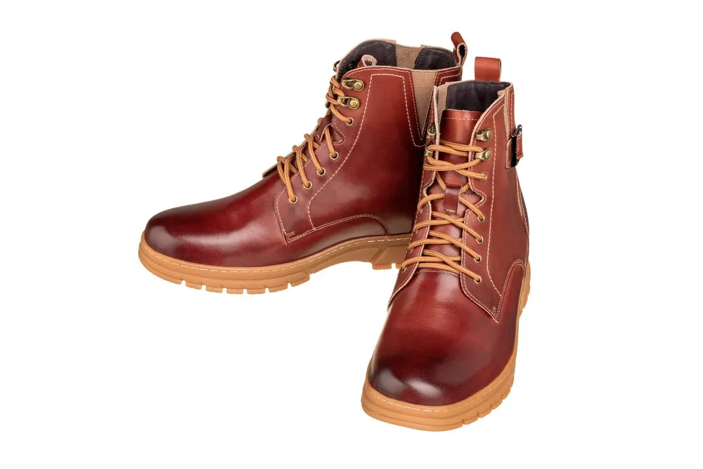 TOTO - K16206 - 2.8 Inches Taller (Cordovan Dark Brown) - High Top Boots sold by Zulily product image thumbnail 4
