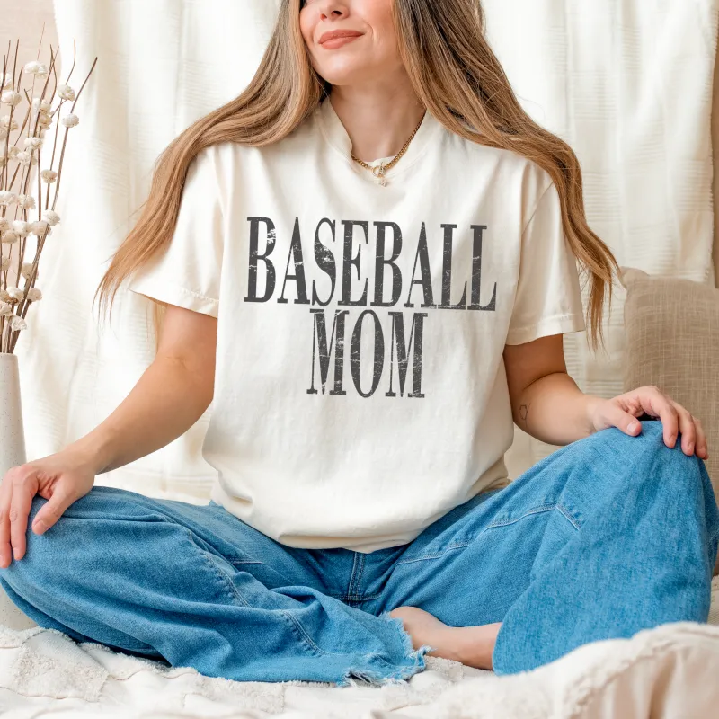 Distressed Baseball Mom Tee Shirt made by Zulily