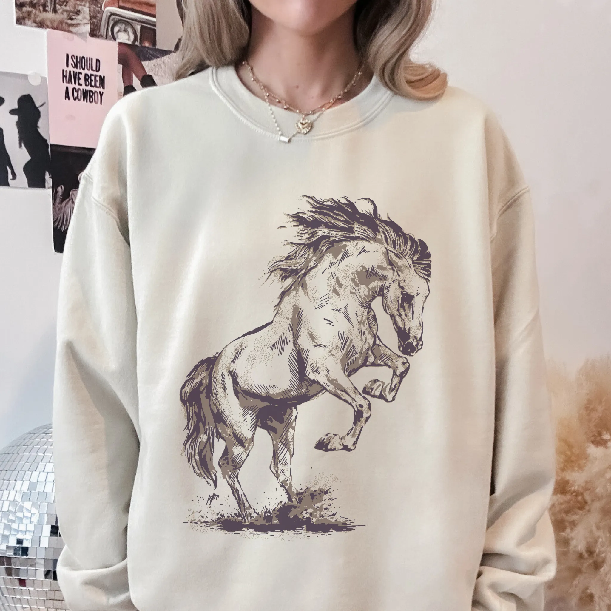 Wild Mustang Graphic Crewneck Sweatshirt sold by Zulily product image thumbnail 2