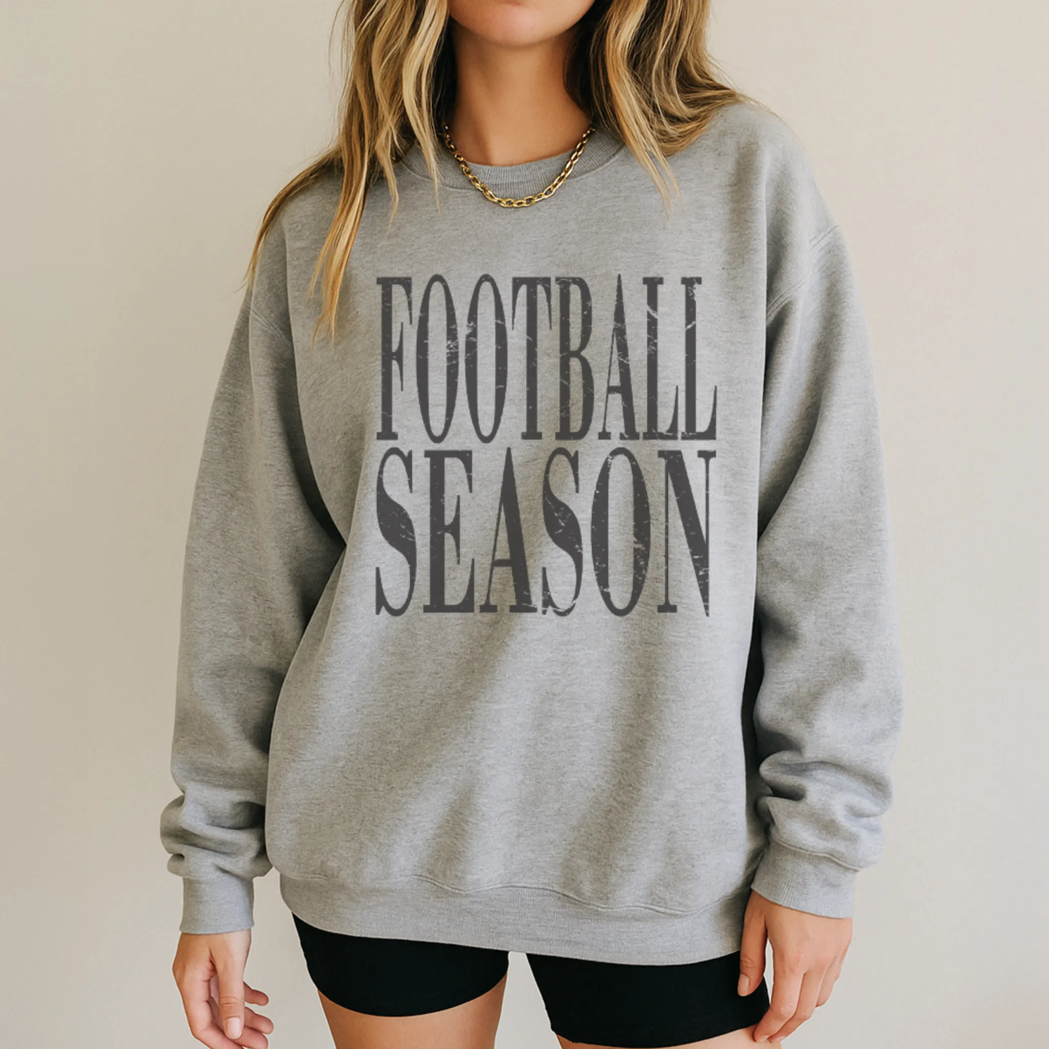 Distressed Football Season Crewneck Sweatshirt sold by Zulily product image thumbnail 2
