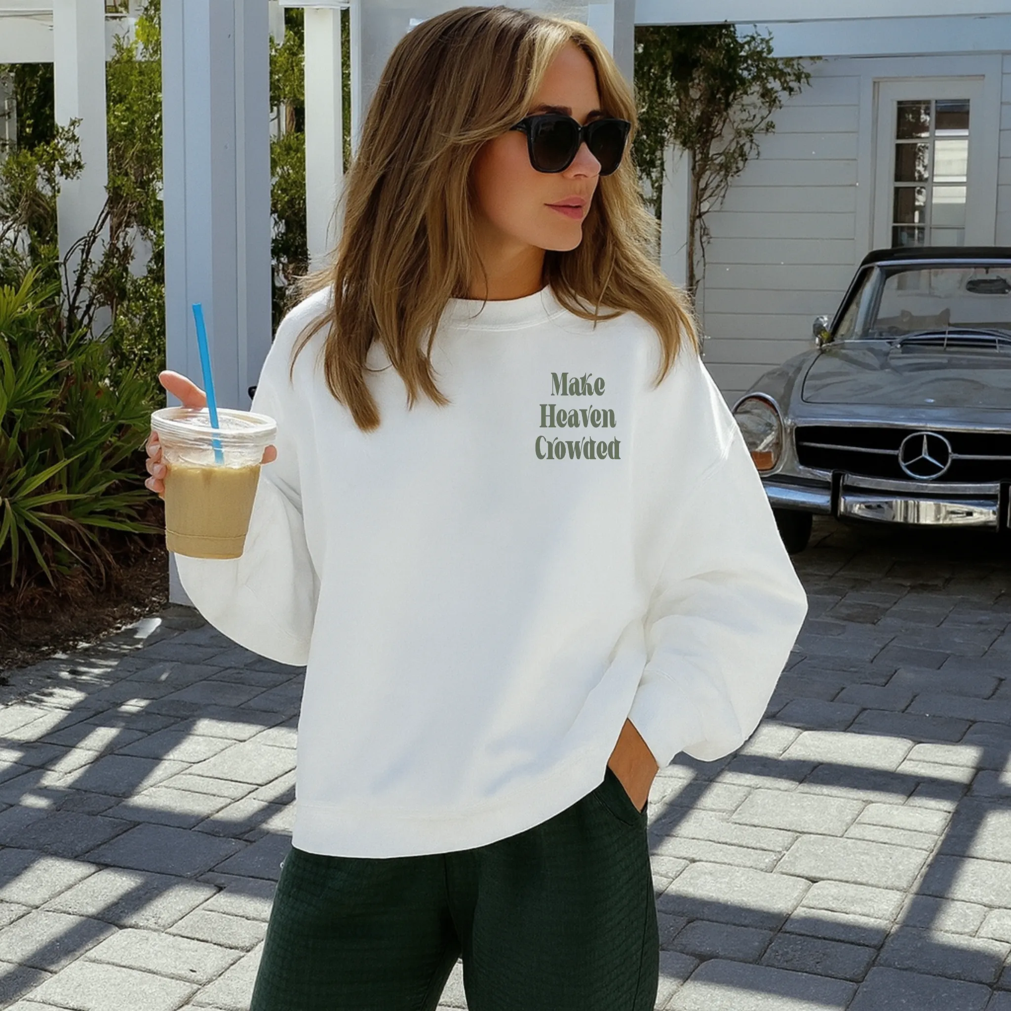 Make Heaven Crowded Christian Sweatshirt sold by Zulily product image thumbnail 2