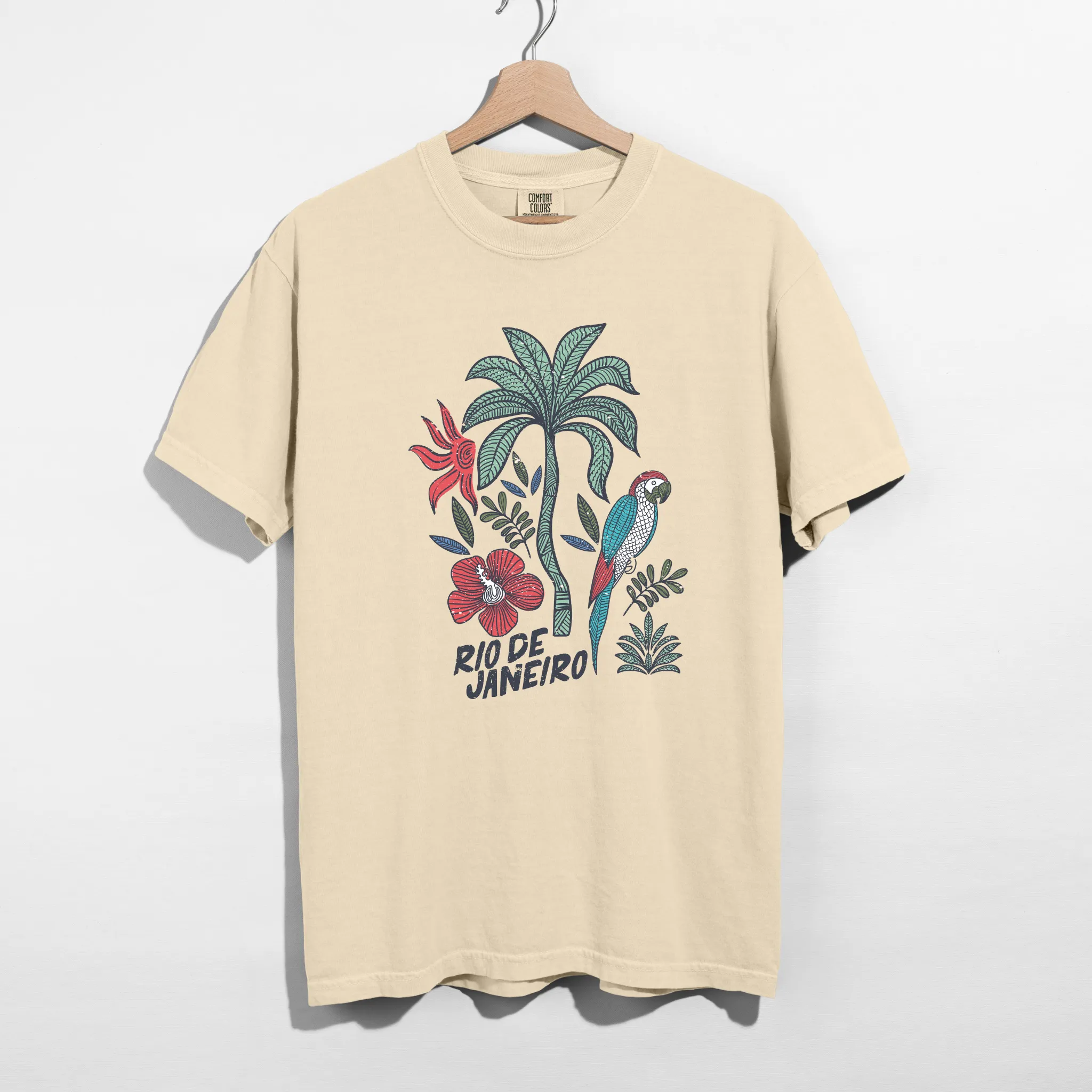 Rio de Janeiro Tropical Graphic Tee – Comfort Colors Inspired Vacation Shirt | Beach, Resort & Summer Travel Tee sold by Zulily product image thumbnail 4
