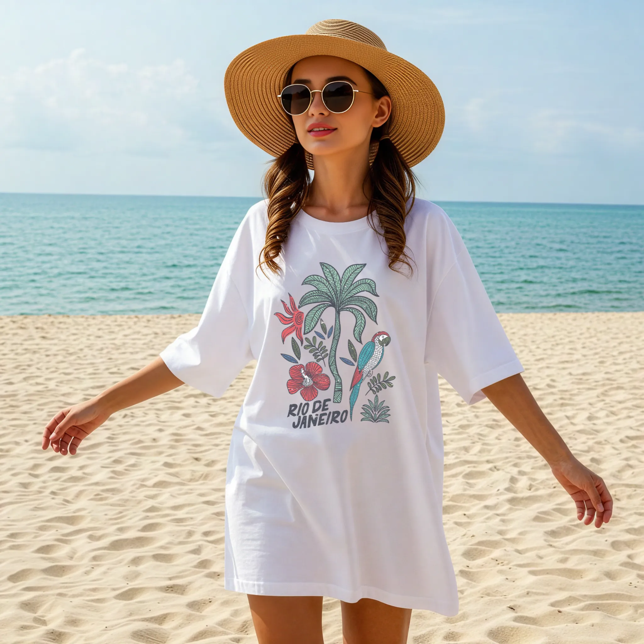 Rio de Janeiro Tropical Graphic Tee – Comfort Colors Inspired Vacation Shirt | Beach, Resort & Summer Travel Tee sold by Zulily product image thumbnail 2