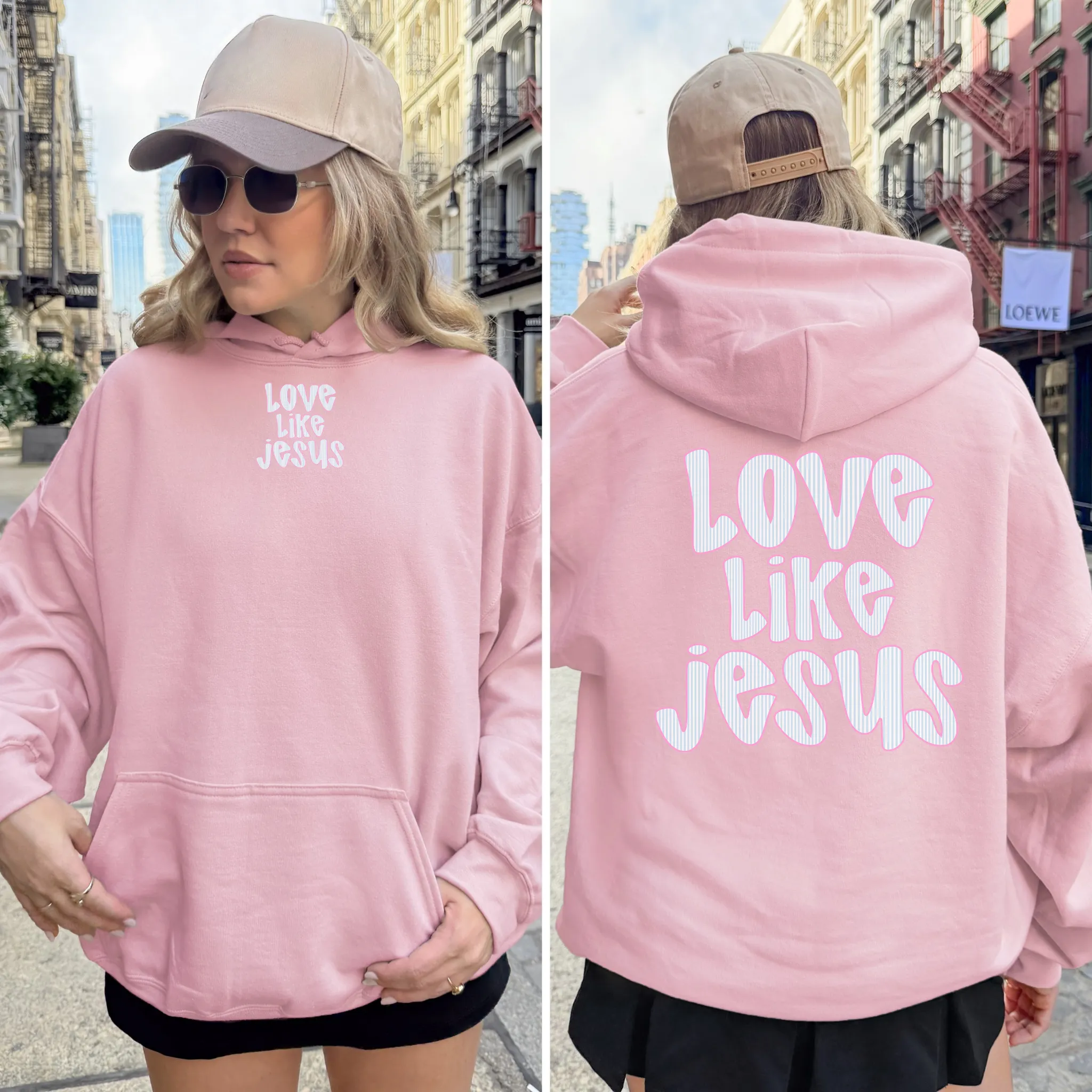 Love Like Jesus Hoodie – Christian Faith Hoodie with Front & Back Print sold by Zulily