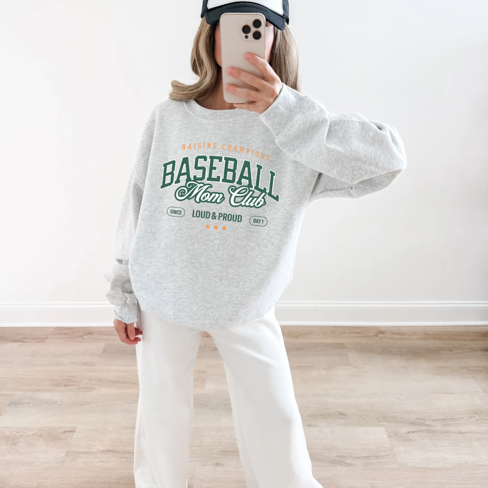 Baseball Mom Club Crewneck Sweatshirt – Raising Champions Loud & Proud Graphic Pullover sold by Zulily