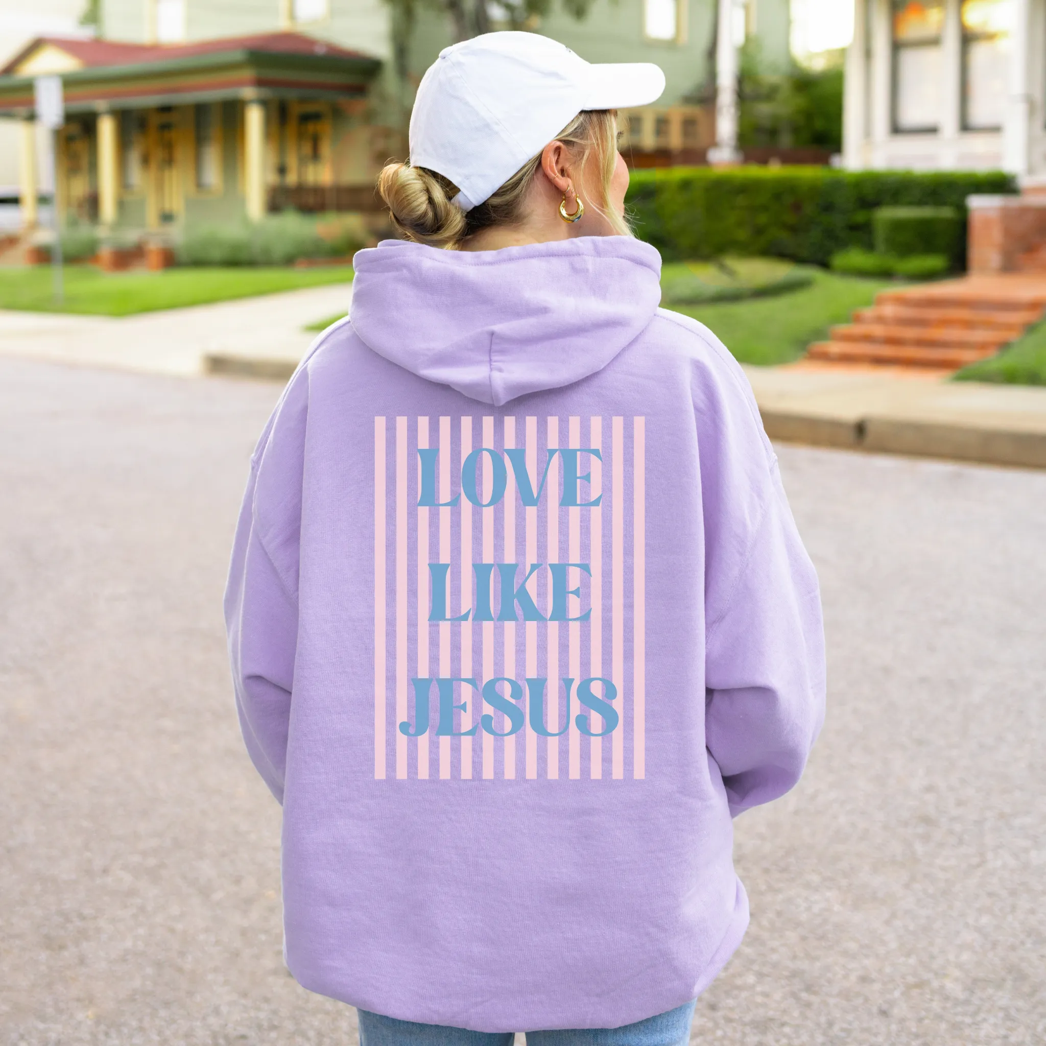 Love Like Jesus Striped Graphic Hoodie sold by Zulily product image thumbnail 5