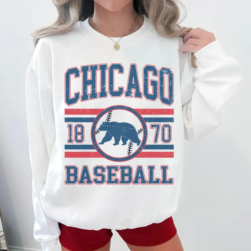 Chicago Baseball Crewneck Sweatshirt | Vintage Inspired made by Zulily