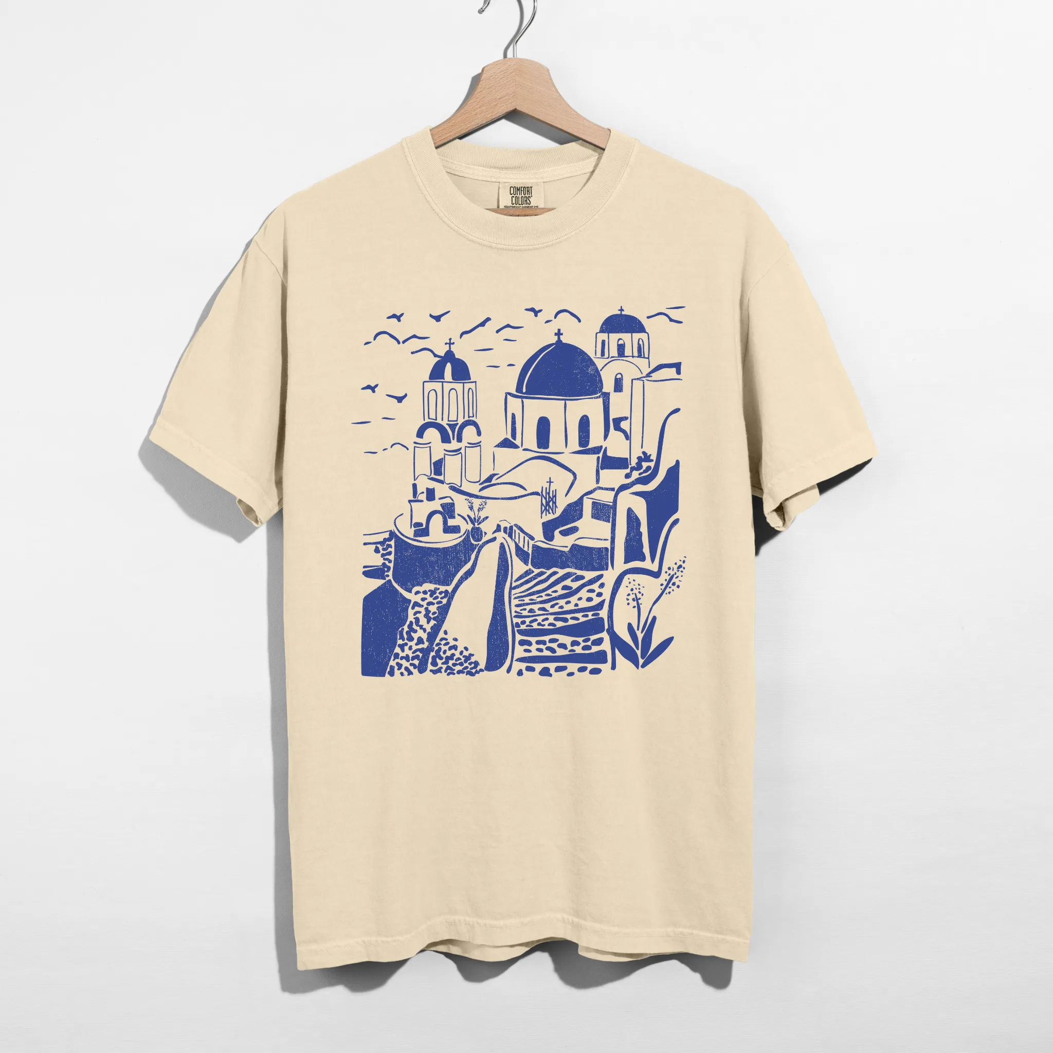 Santorini Greece Graphic Tee | Aesthetic Vacation Tee, Summer Resort Top sold by Zulily product image thumbnail 2