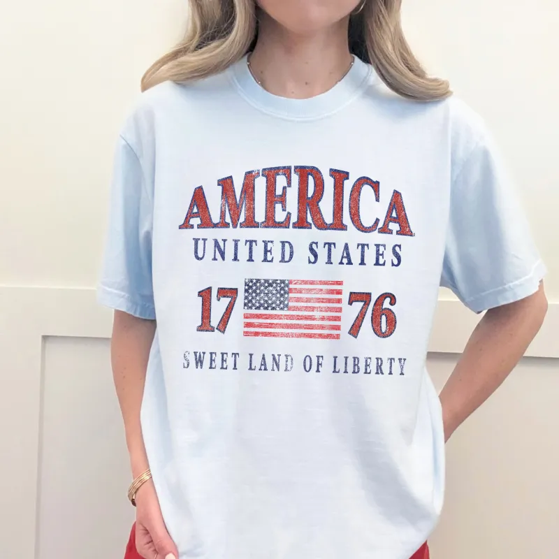 America 1776 Graphic Tee – Patriotic USA Shirt made by Zulily