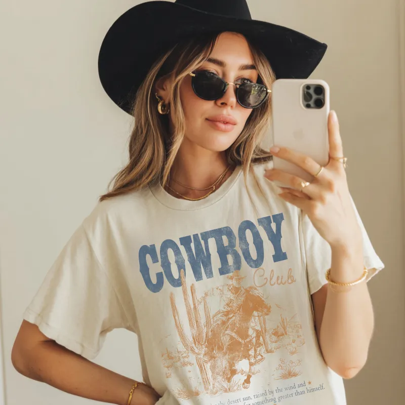Cowboy Club Graphic Tee – Western Cowboy Shirt made by Zulily