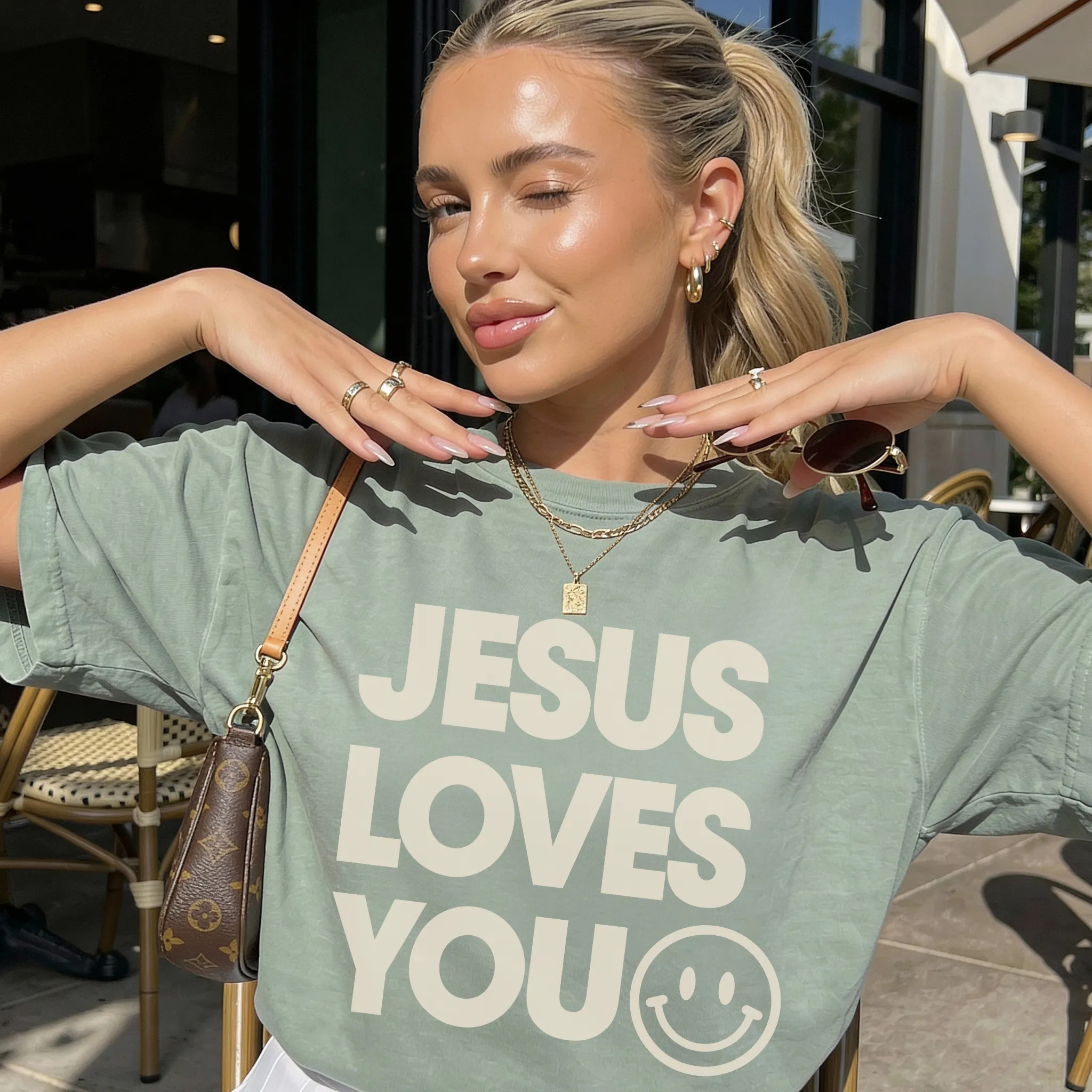 Jesus Loves You Graphic T-Shirt | Faith-Based Christian Tee sold by Zulily product image thumbnail 3