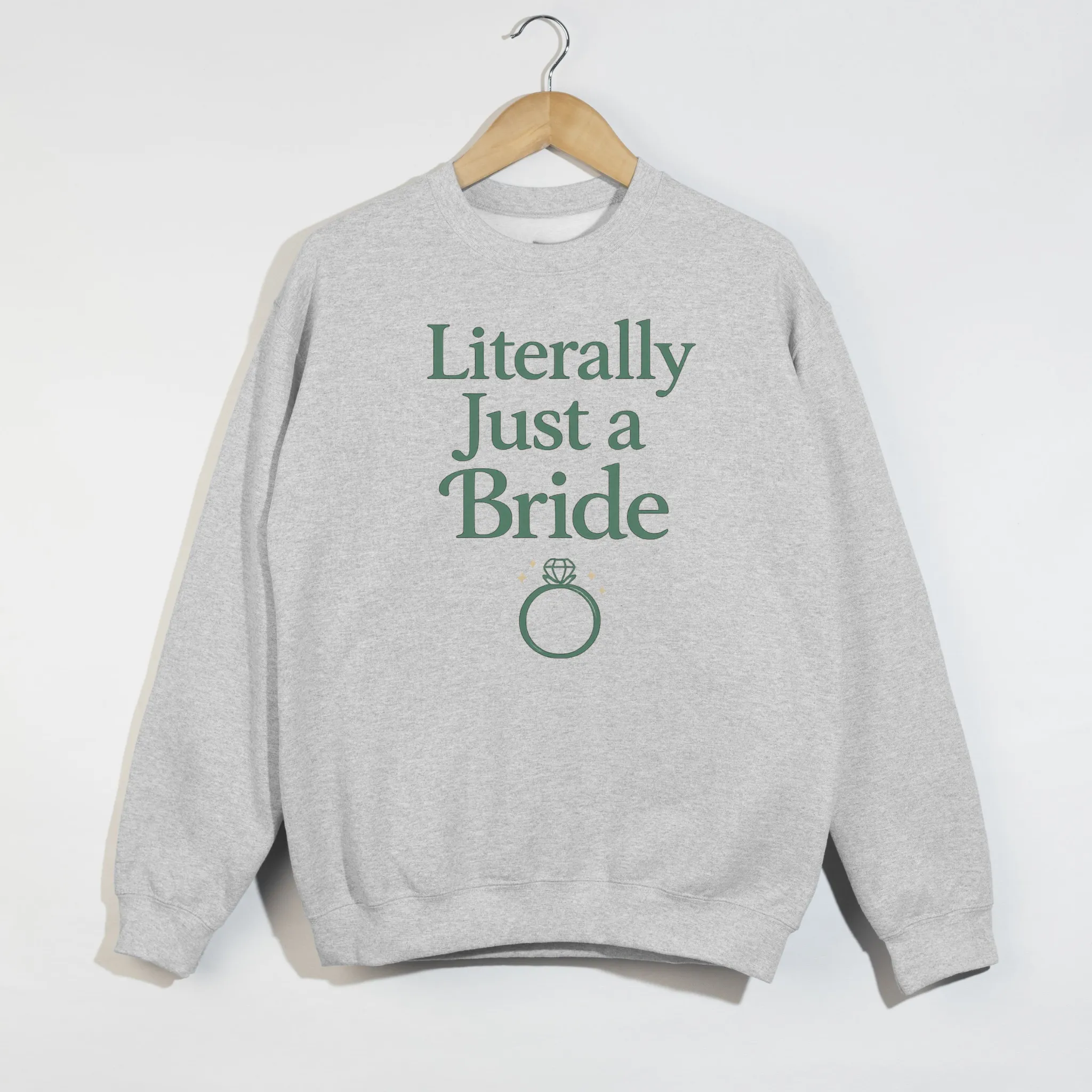Literally Just a Bride Sweatshirt | Bridal Shower & Bachelorette Outfit sold by Zulily product image thumbnail 2