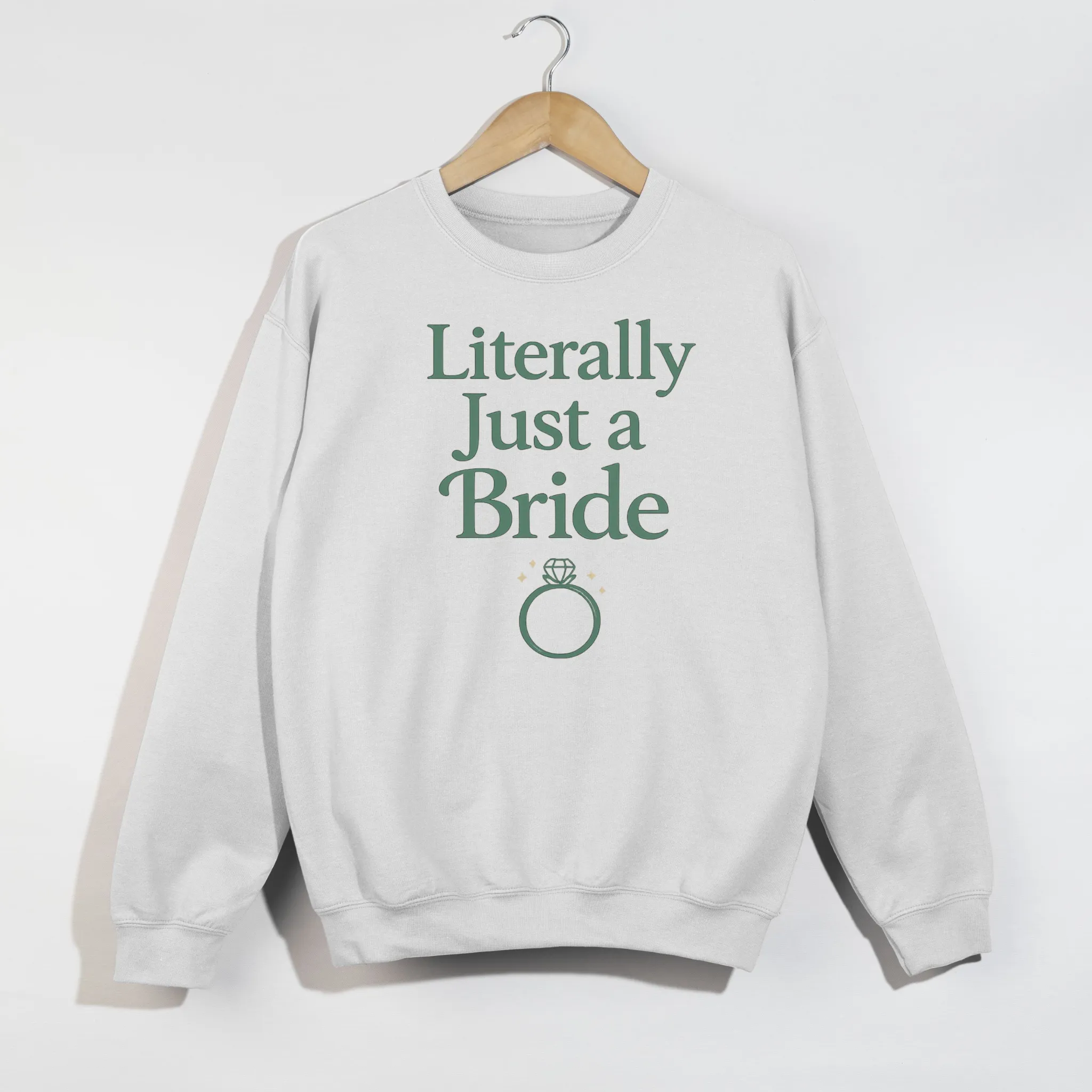 Literally Just a Bride Sweatshirt | Bridal Shower & Bachelorette Outfit sold by Zulily product image thumbnail 3
