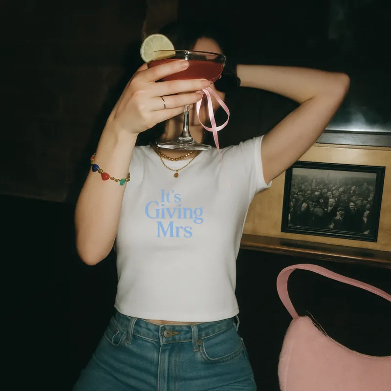 It’s Giving Mrs Graphic Tee – Bride Bachelorette Shirt made by Zulily