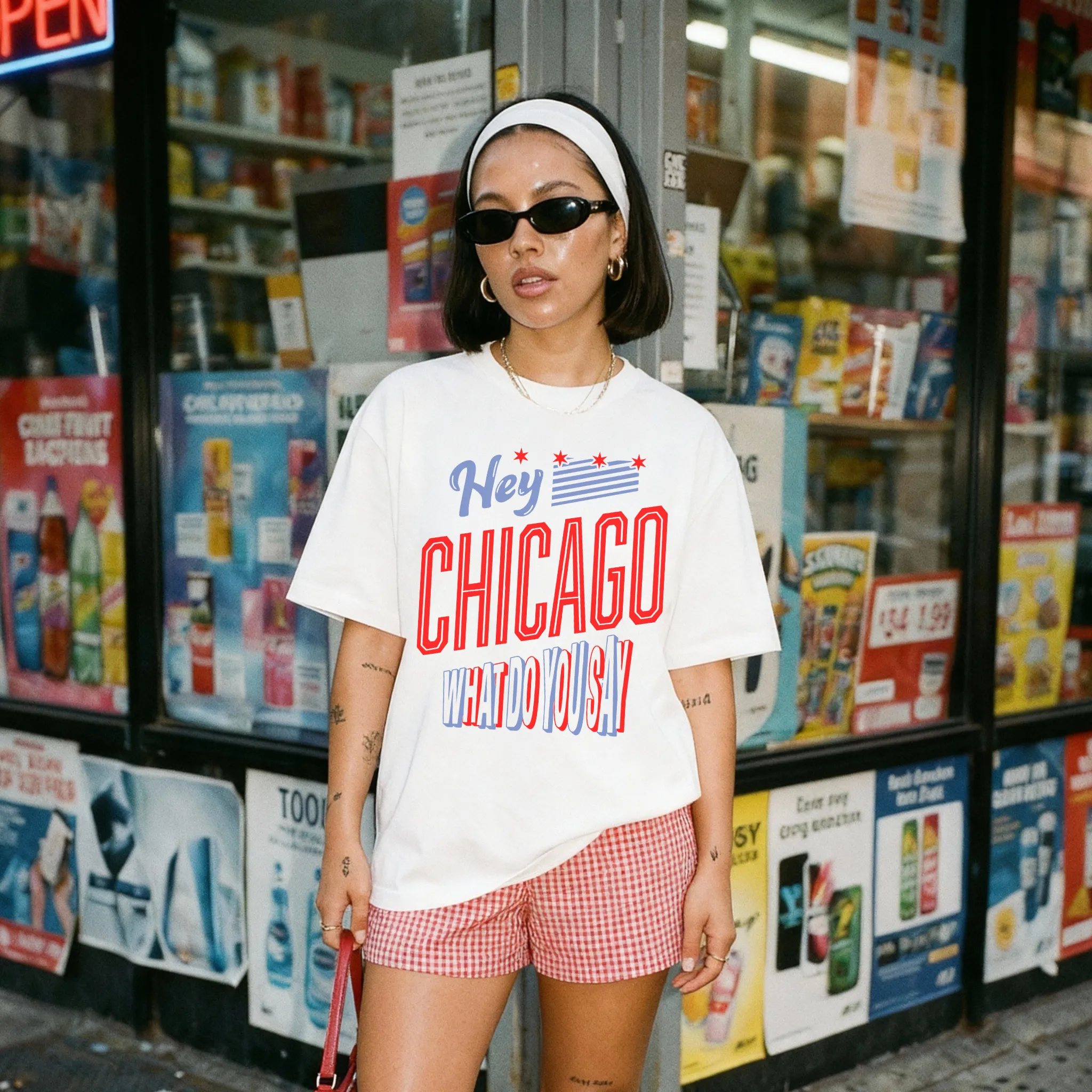 Hey Chicago What Do You Say Graphic Tee | Patriotic Summer City Tee sold by Zulily