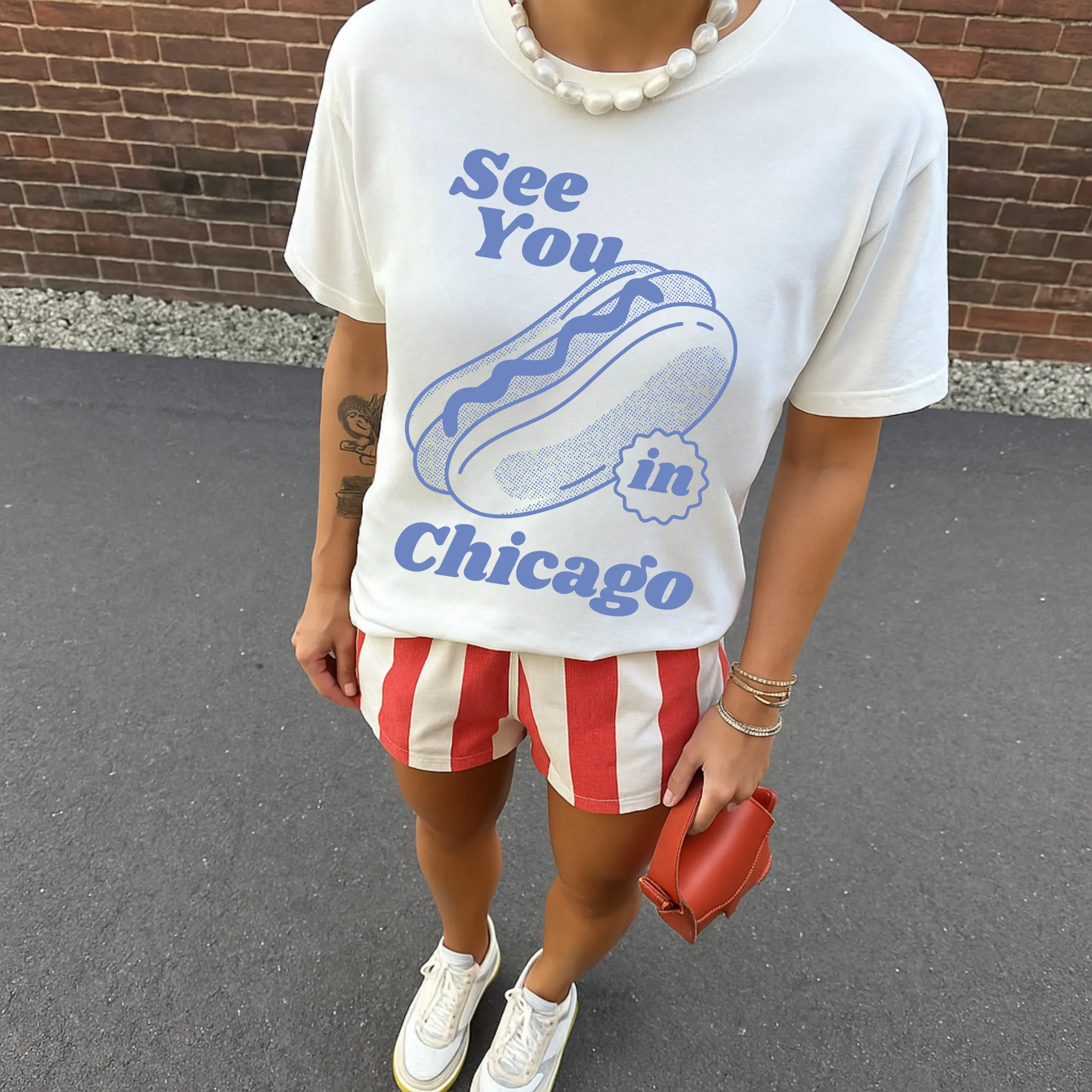 See You in Chicago Hot Dog Graphic Tee – Chicago Summer Shirt | Midwest City Pride T-Shirt sold by Zulily