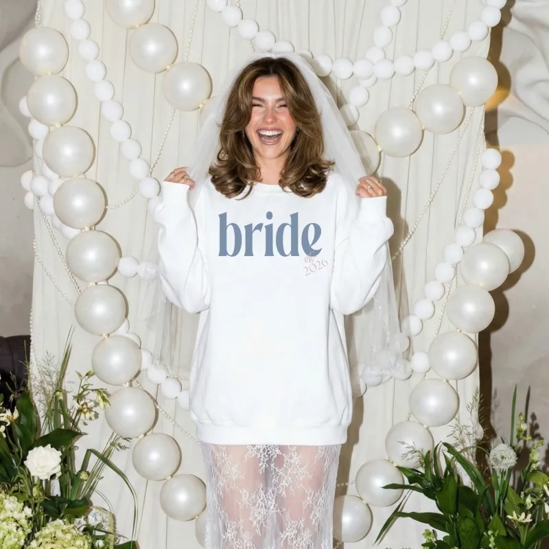 Bride Est. 2026 Crewneck Sweatshirt – Bridal Shower & Bachelorette Weekend Outfit made by Zulily