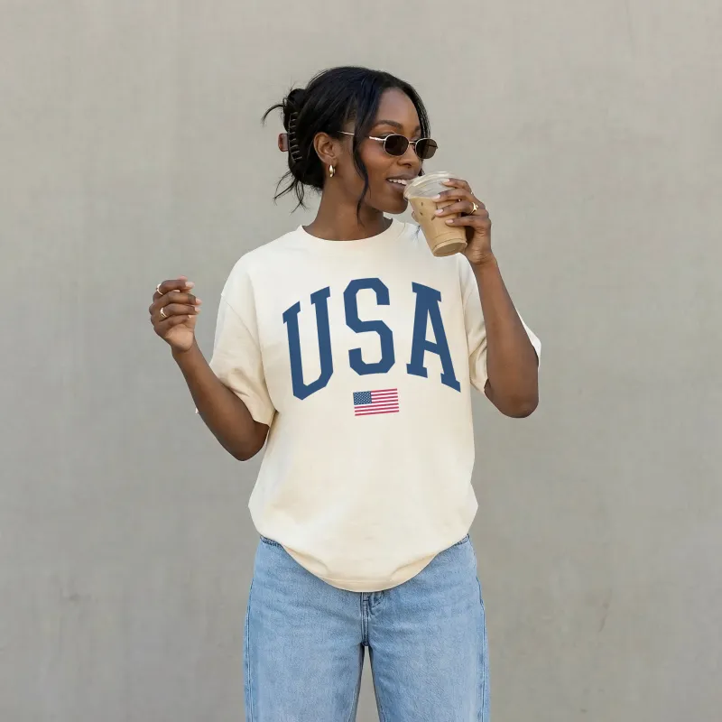 USA Varsity Graphic Tee – Classic Patriotic Shirt made by Zulily