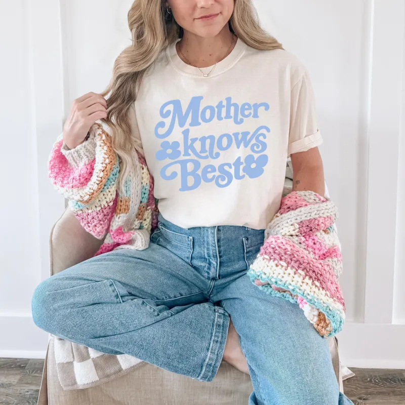 Mother Knows Best Retro Graphic Tee | Vintage Style Mom Shirt | Cute Motherhood Tee made by Zulily