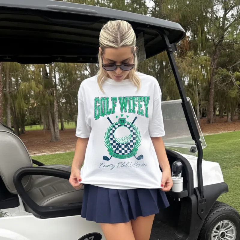 Golf Wifey Graphic Tee | Country Club Golf Shirt for Women | Preppy Golf Wife Outfit Tee made by Zulily