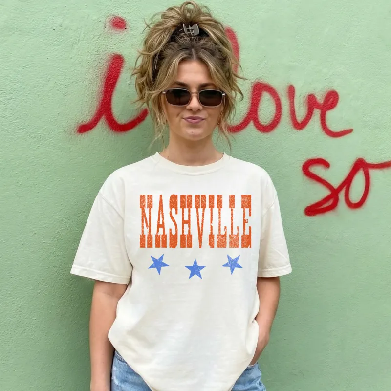 Nashville Graphic Tee – Western Vintage Nashville Shirt made by Zulily