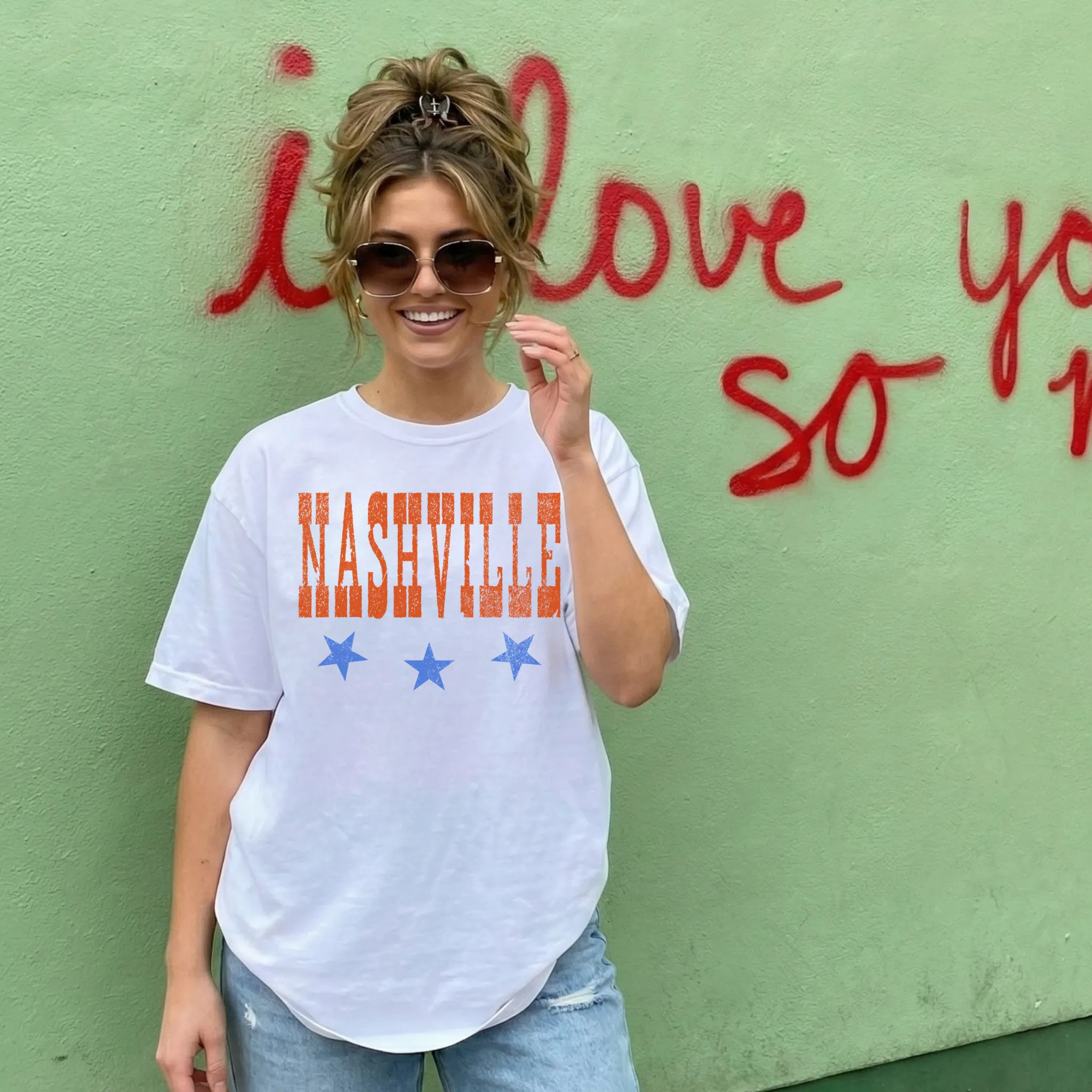 Nashville Graphic Tee – Western Vintage Nashville Shirt sold by Zulily product image thumbnail 2