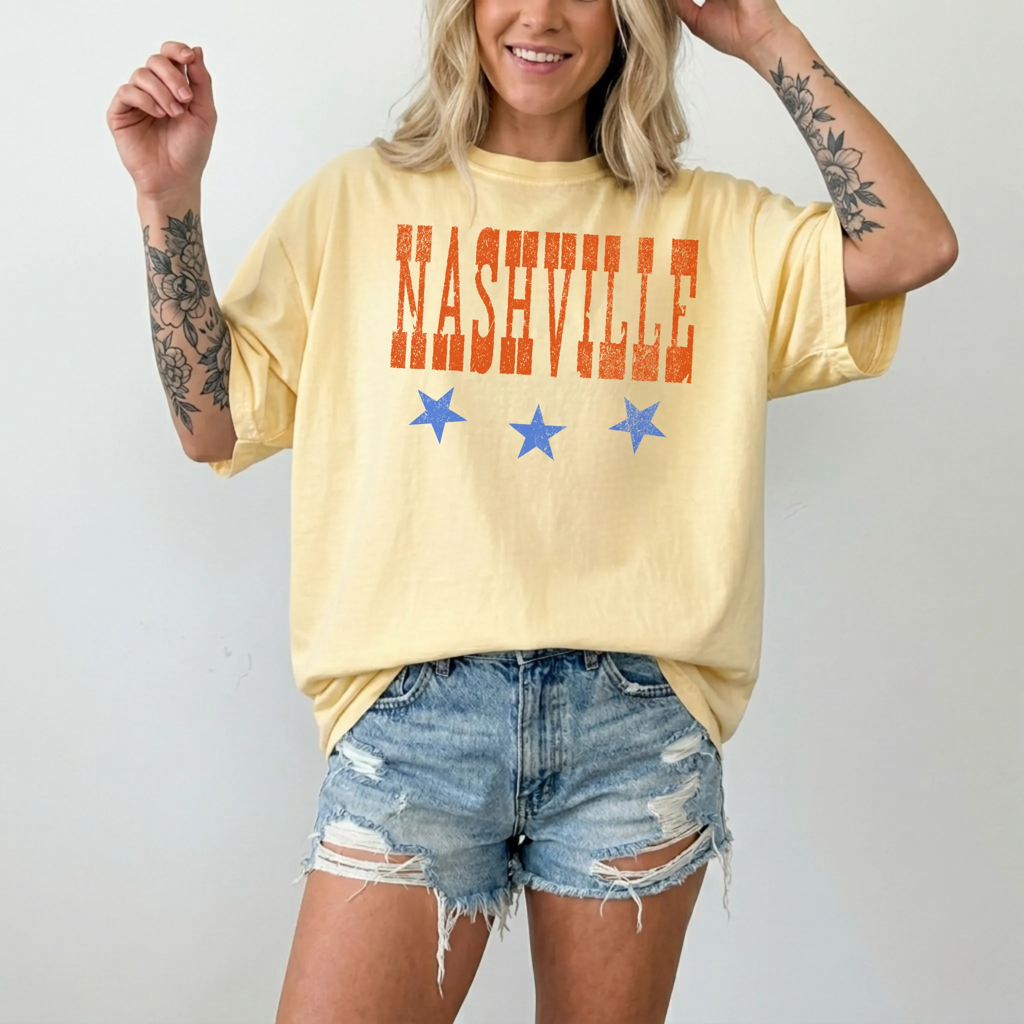 Nashville Graphic Tee – Western Vintage Nashville Shirt sold by Zulily product image thumbnail 3