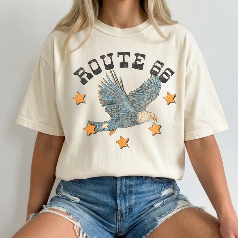 Route 66 Eagle Graphic Tee | Retro Western Route 66 T-Shirt made by Zulily