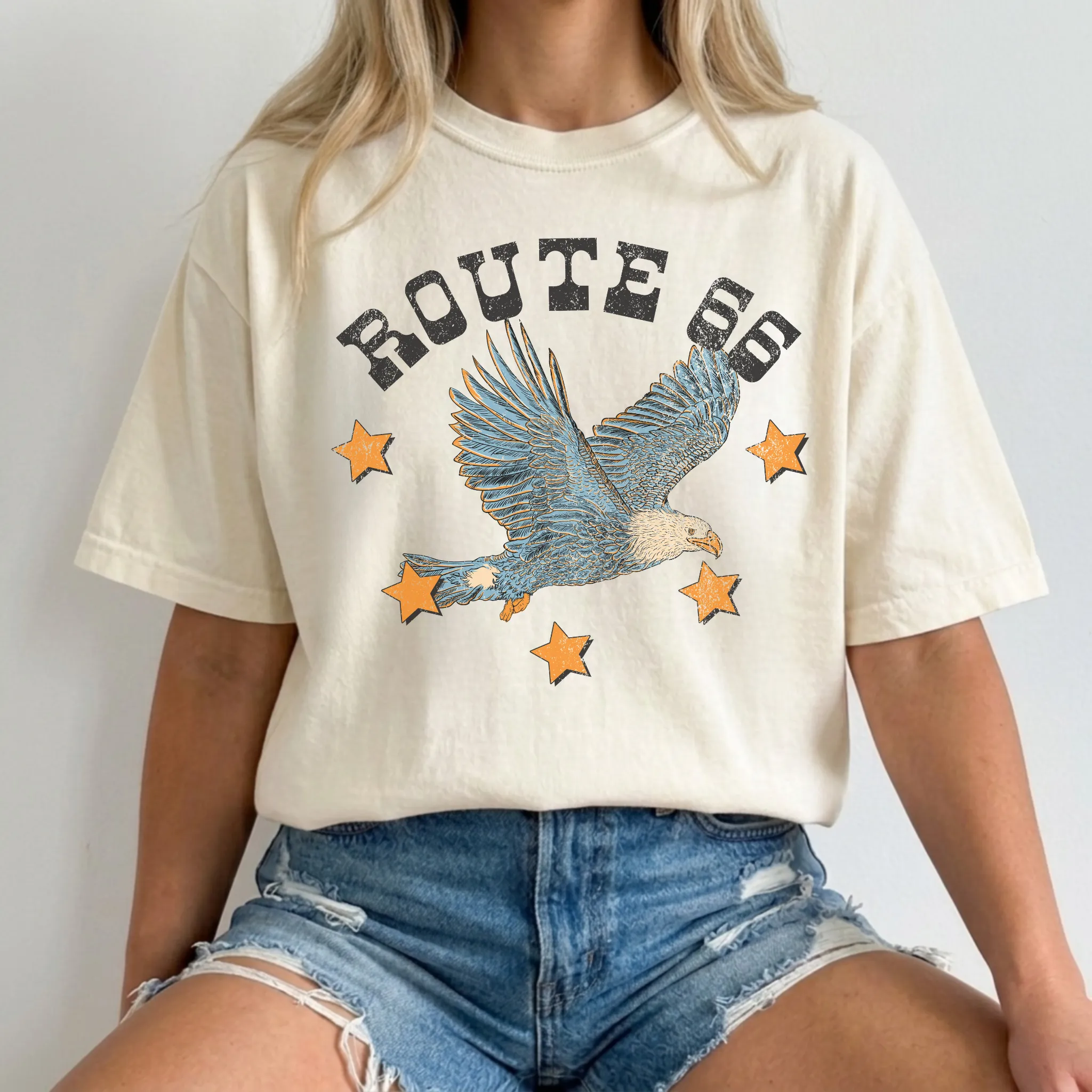 Route 66 Eagle Graphic Tee | Retro Western Route 66 T-Shirt sold by Zulily