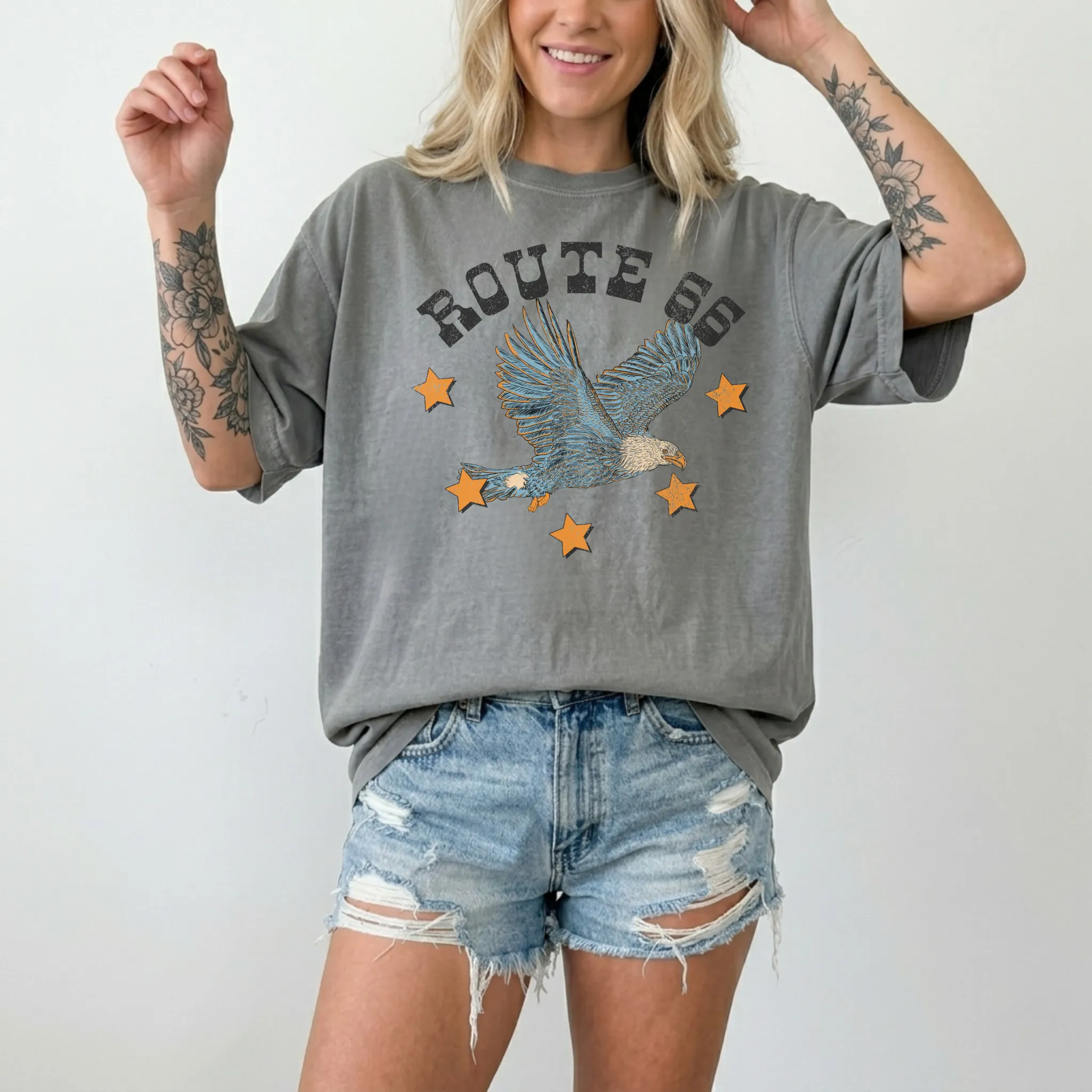 Route 66 Eagle Graphic Tee | Retro Western Route 66 T-Shirt sold by Zulily product image thumbnail 2