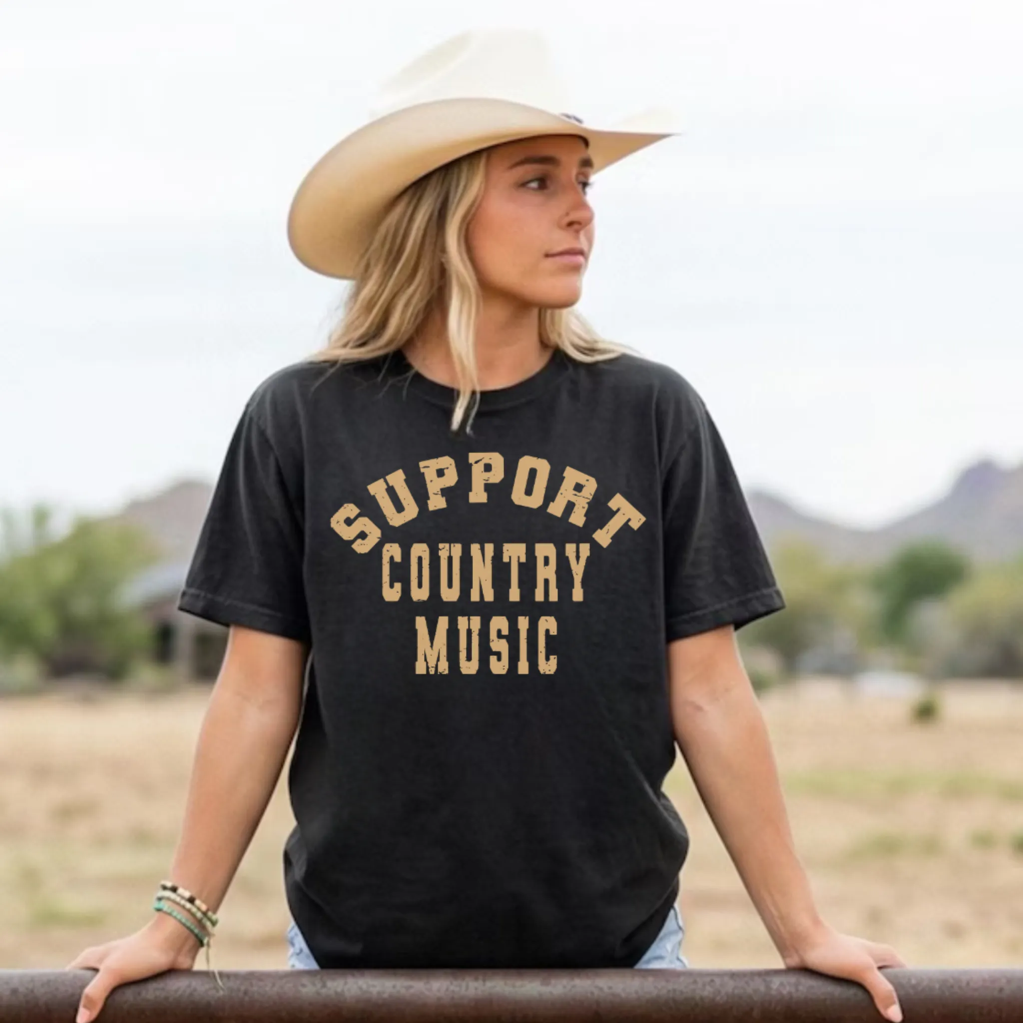 Support Country Music Graphic Tee | Western Concert Shirt sold by Zulily product image thumbnail 3